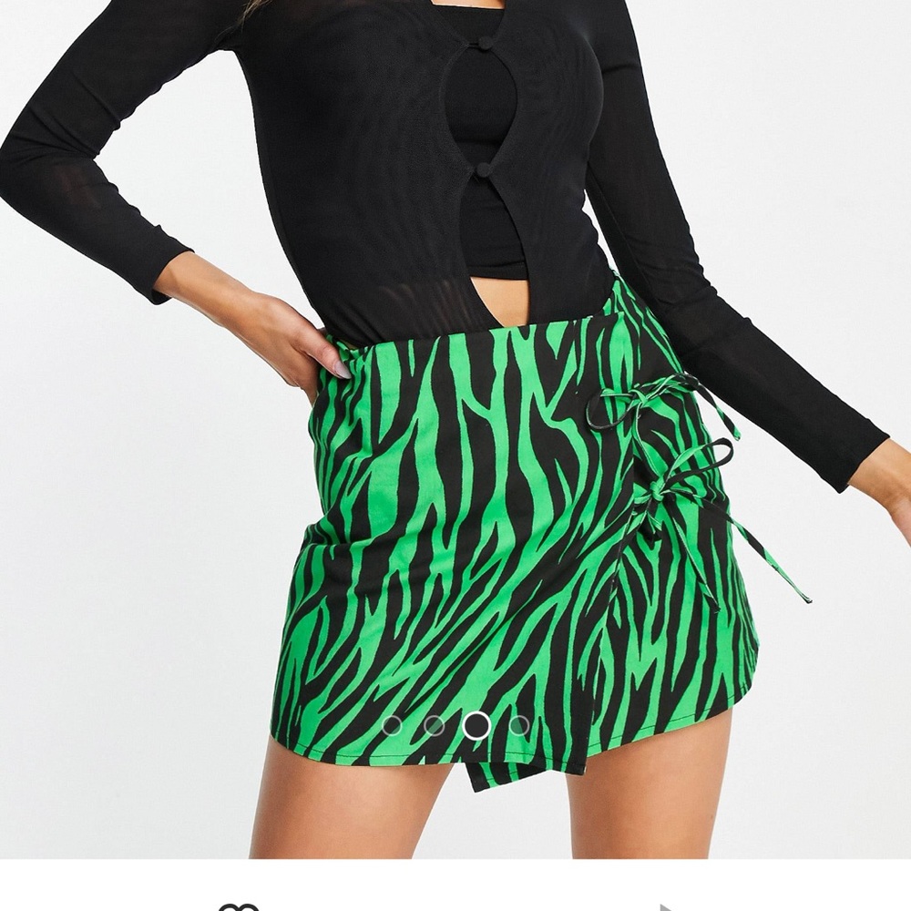 ASOS design micro mini skirt zebra